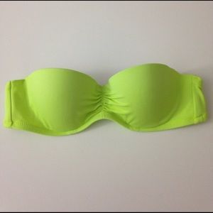 VS Flirt Push-up Bandeau Lime Green Bikini Top 34A