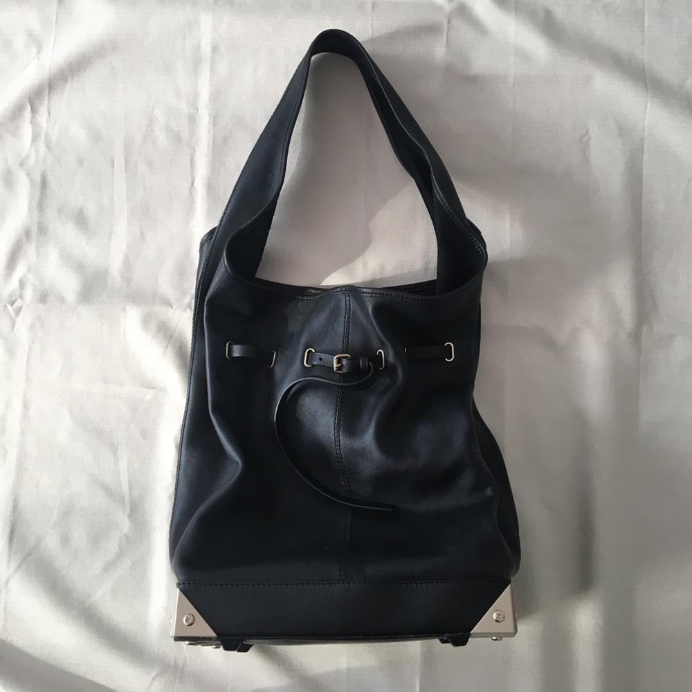 Alexander Wang black leather designer handbag