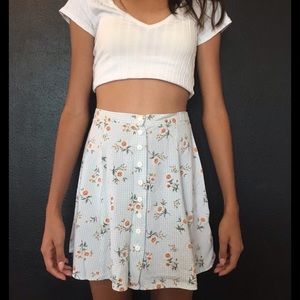 Floral high waisted skirt