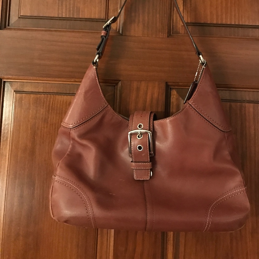 Brown coach hobo bag