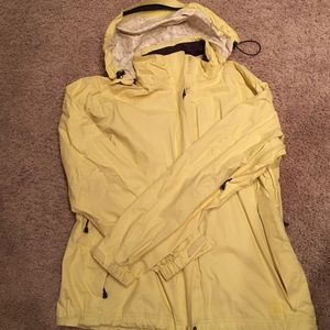 REI bright yellow raincoat