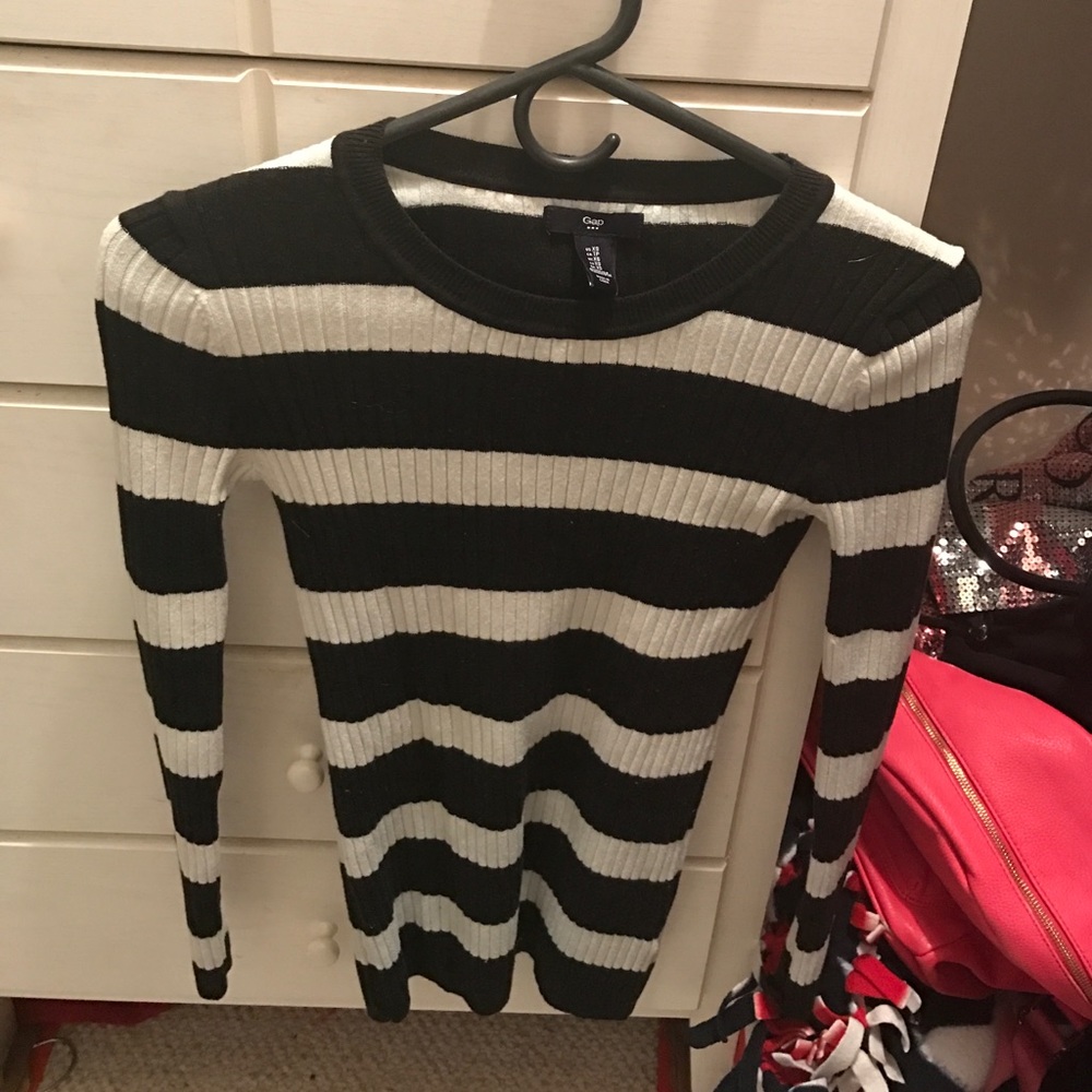 Black and white striped sweater