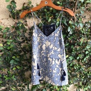 Floral tassel tank