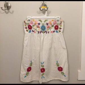 Floral embroidered shirt / dress