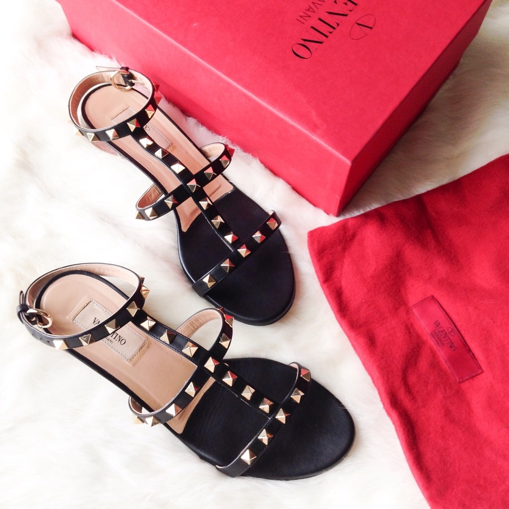 Valentino rockstud T Strap lucite sandals 38.5 - Picture 1 of 8