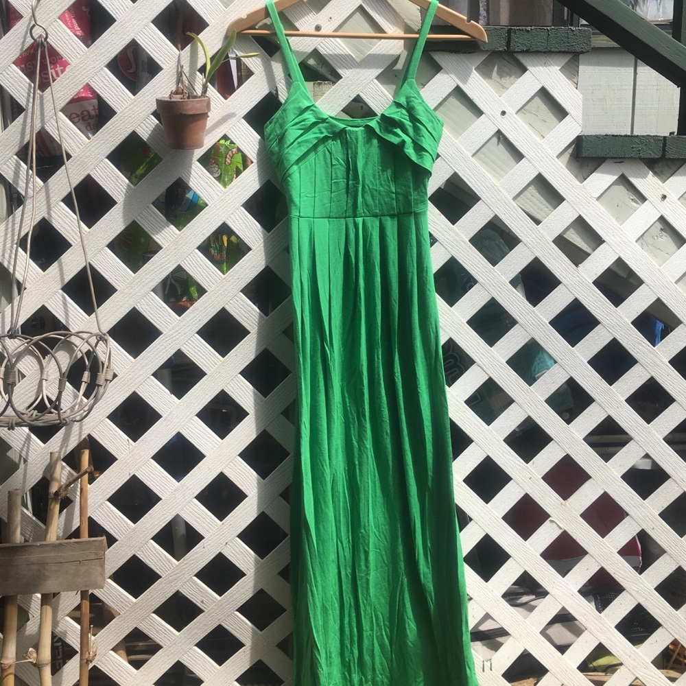 Banana Republic green maxi dress