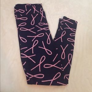 LuLaRoe TC Leggings- Breast Cancer Awareness