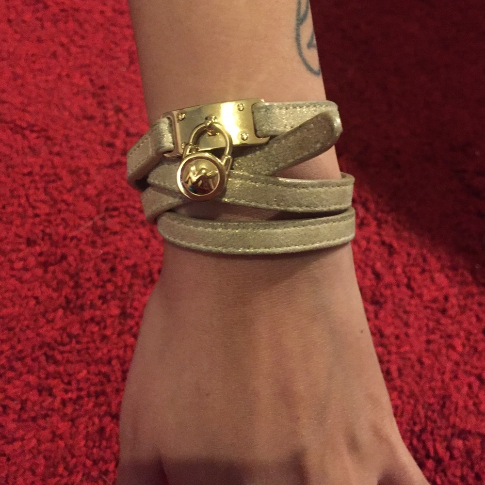 Michael Kors Adjustable Lock Bracelet in Gold