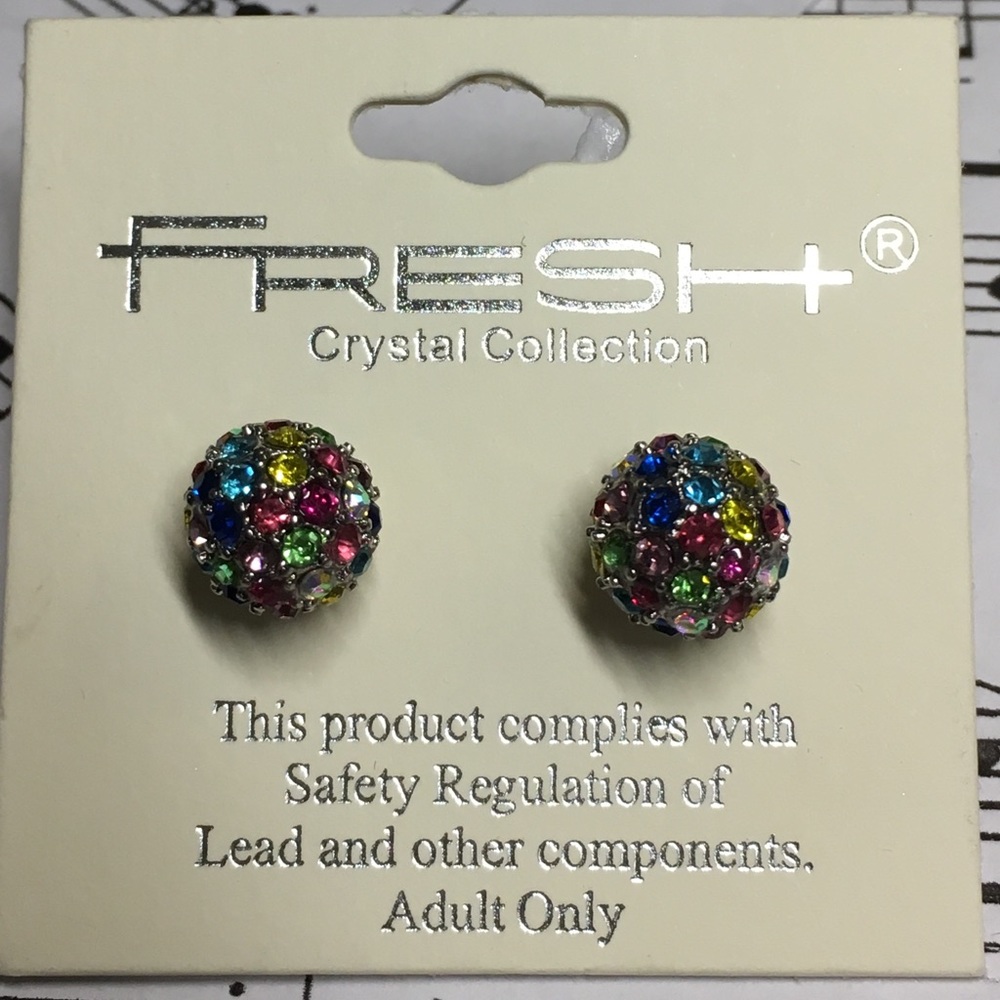 NEW Rainbow Studded Earrings