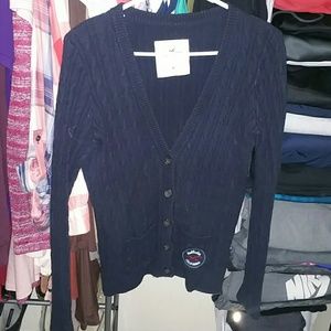 Hollister Navy Cardigan