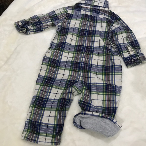Baby Gap Jersey Lined plaid One-piece/ bodysuit - Picture 6 of 8