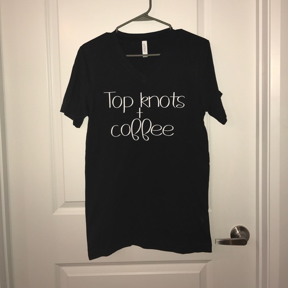 Tops - 1 LEFT!!! NEW Graphic Tee "Top Knots & Coffee"