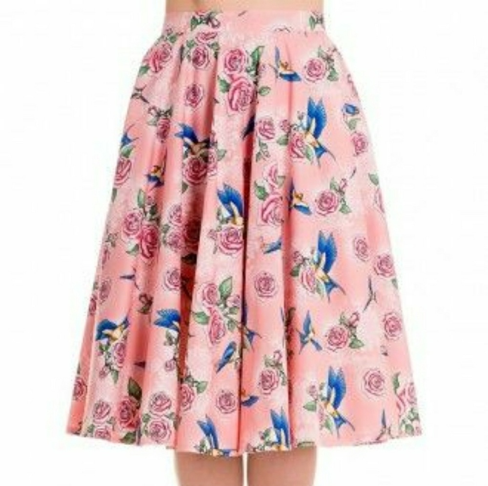 Hell Bunny Vixen pink circle skirt