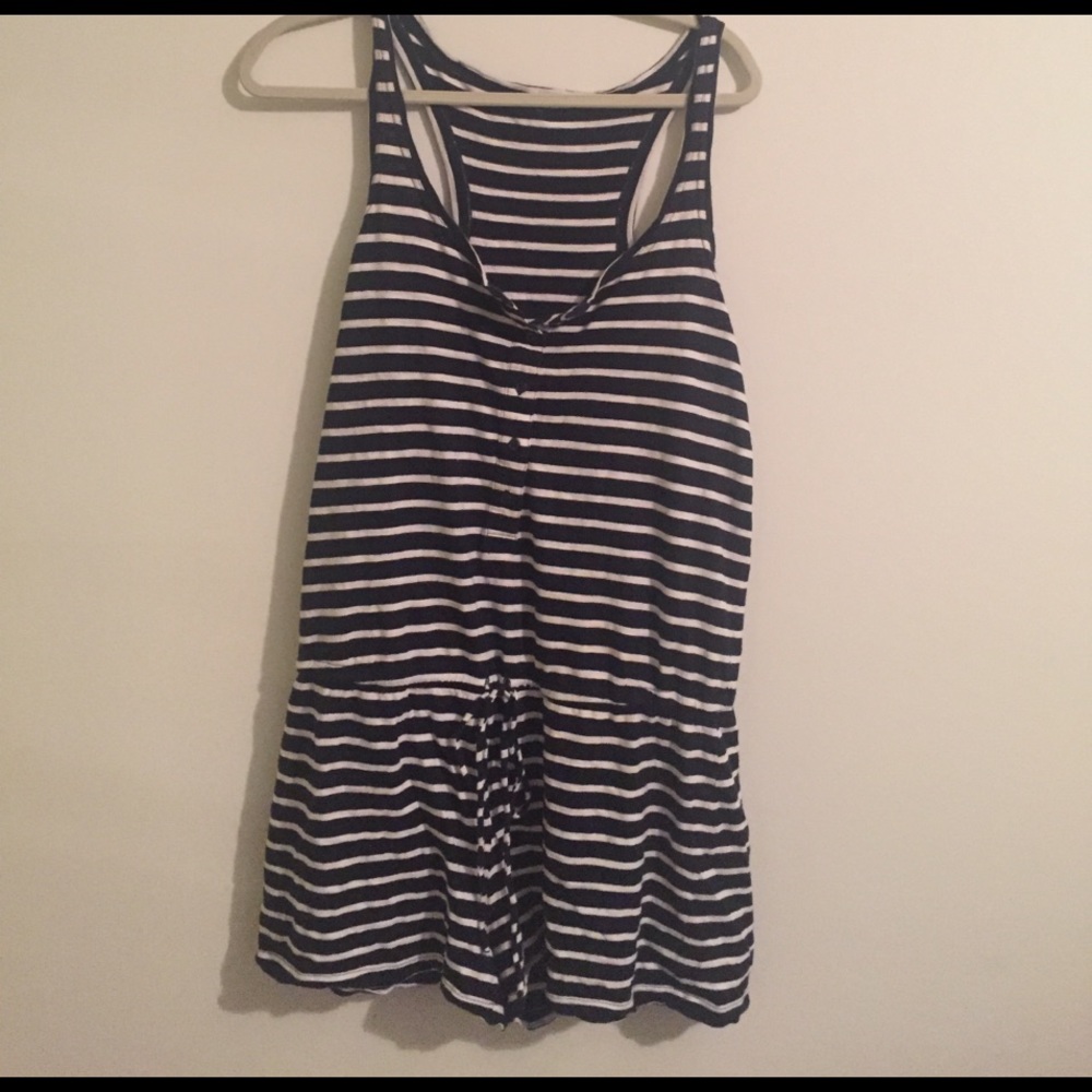Blue and white jcrew romper