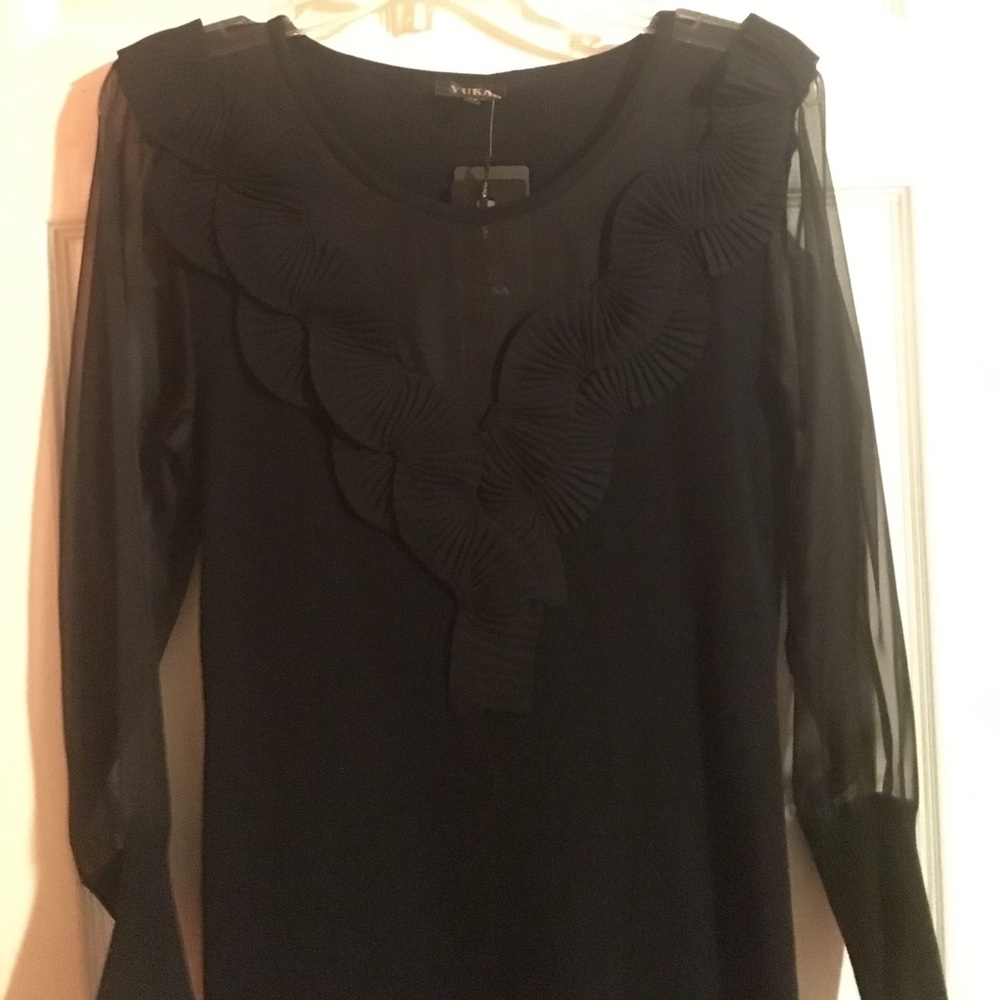 Black knit dress