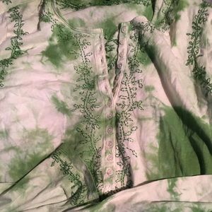 NWTO Buckle Tie Dyed Green T Shirt