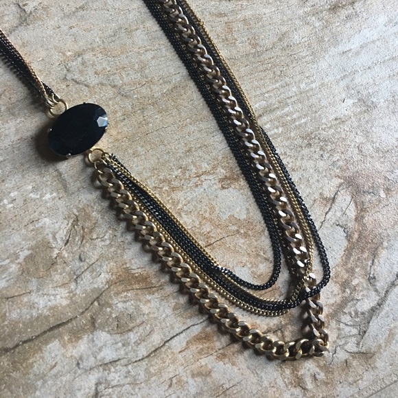 VINTAGE MIXED METAL NECKLACE - Picture 1 of 6