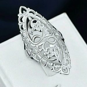 Sterling silver filigree ring