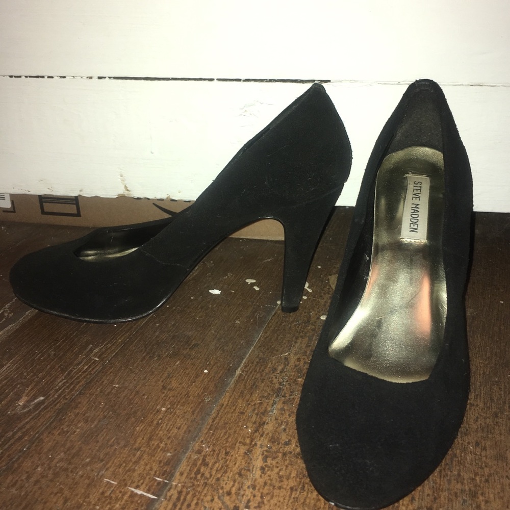 Black Suede Steve Madden Heels