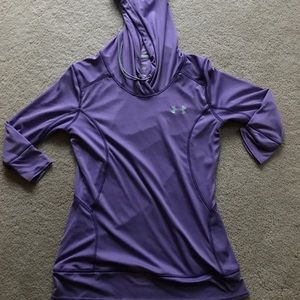 Under Armour Fitted Purple 3/4-Sleeve Hoodie