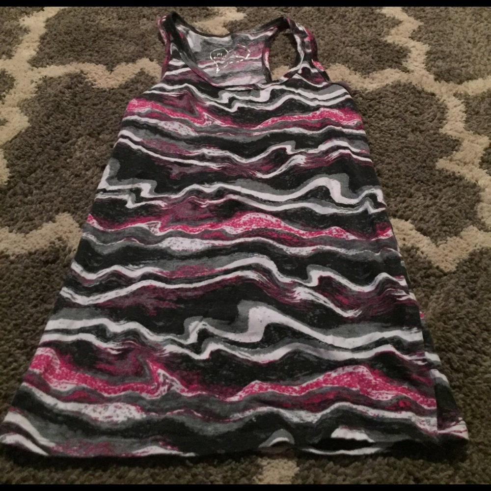 Tie-dye ribbed tank top