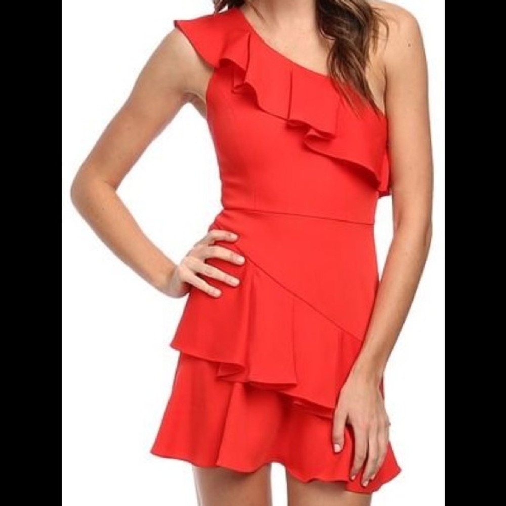 NWT NEVER WORN BCBG ONE SHOULDER MINI DRESS