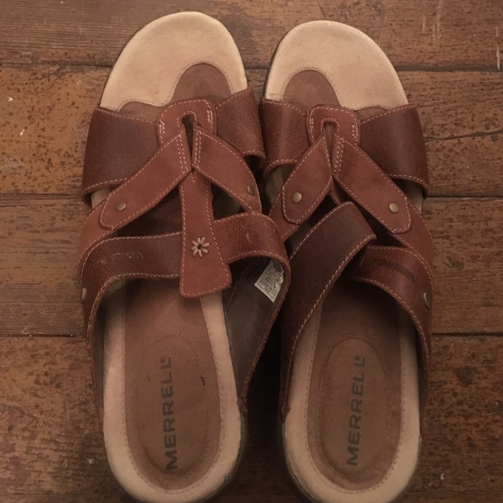 Leather Merrell Slide Sandals