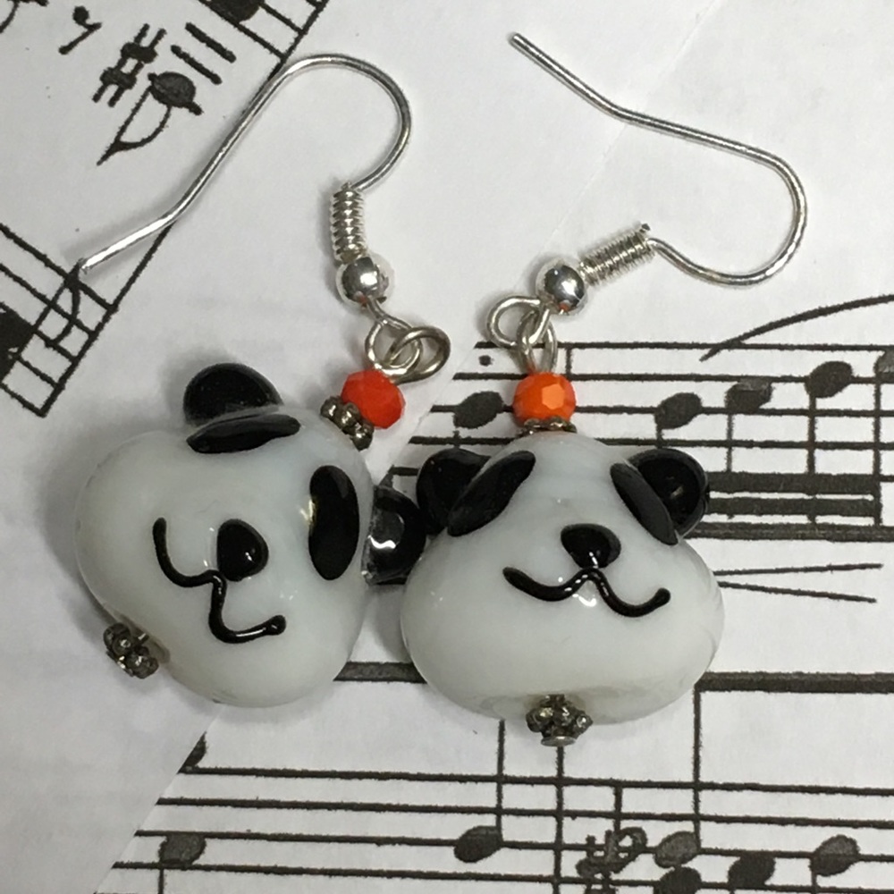 2 for $20 Panda Glass Earrings