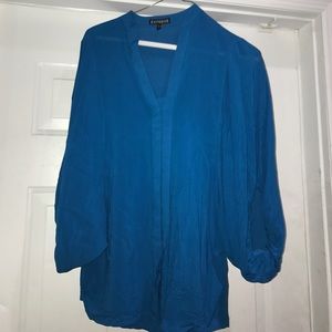 Flowy teal blouse from Express