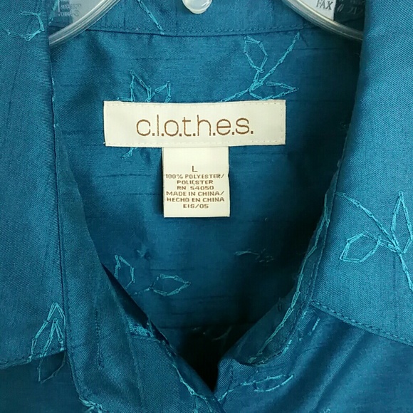 C.l.o.t.h.e.s. Top Embroidered Sequined Size Large - Picture 3 of 4