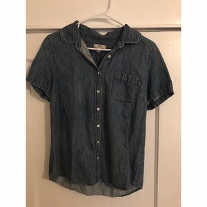 J. Crew Chambray Short Sleeve Button Up