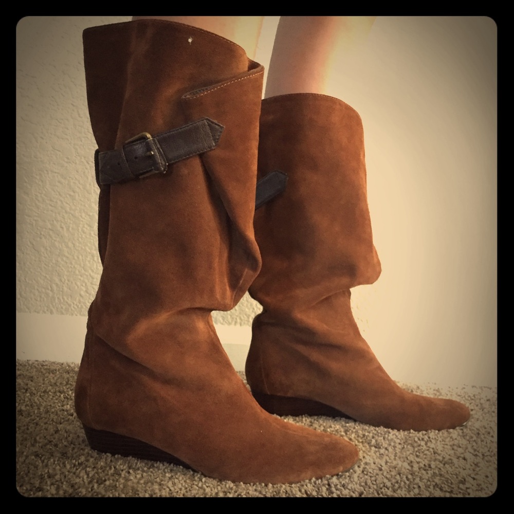 Nine West boots brown suede size 6 1/2