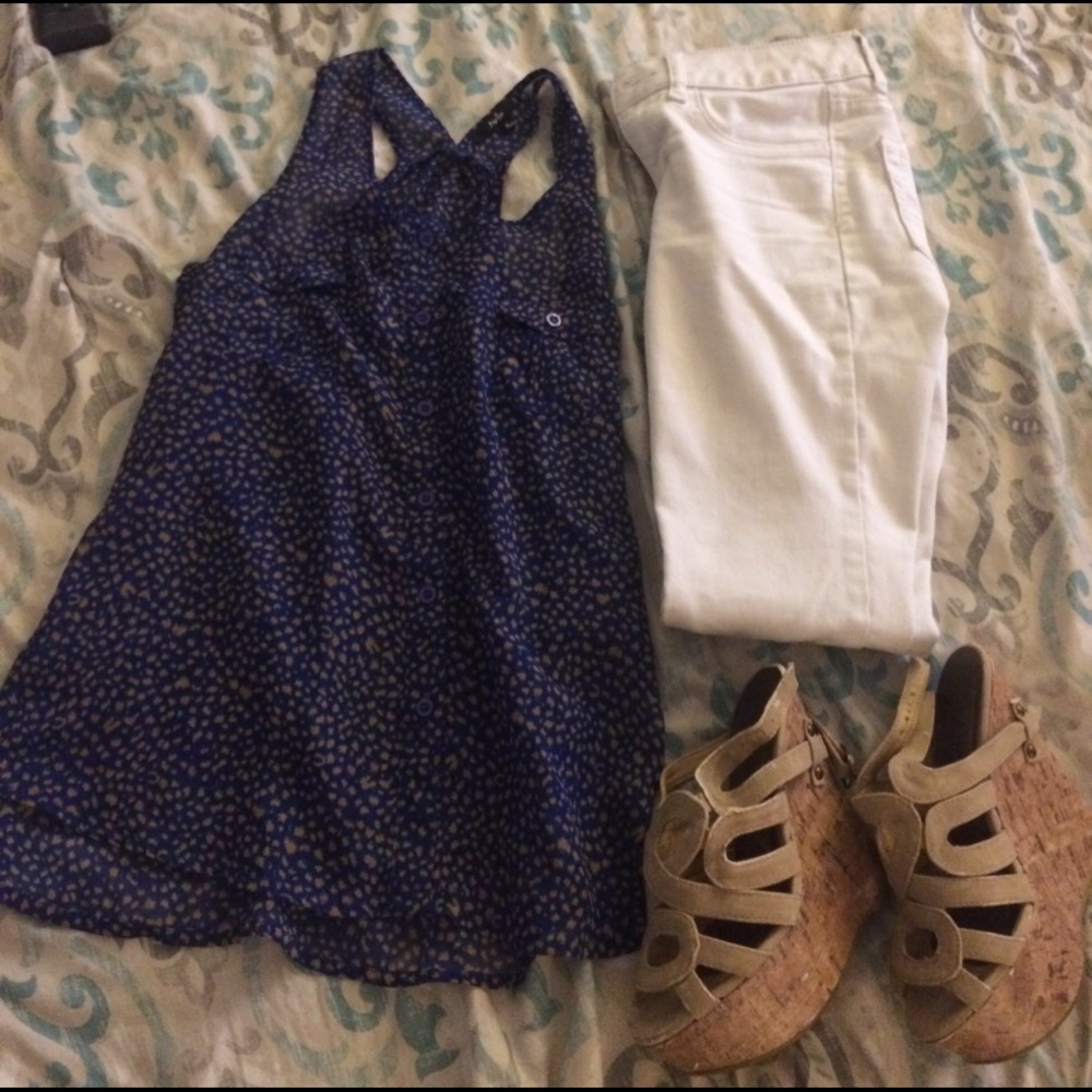 Blue and nude tank💙