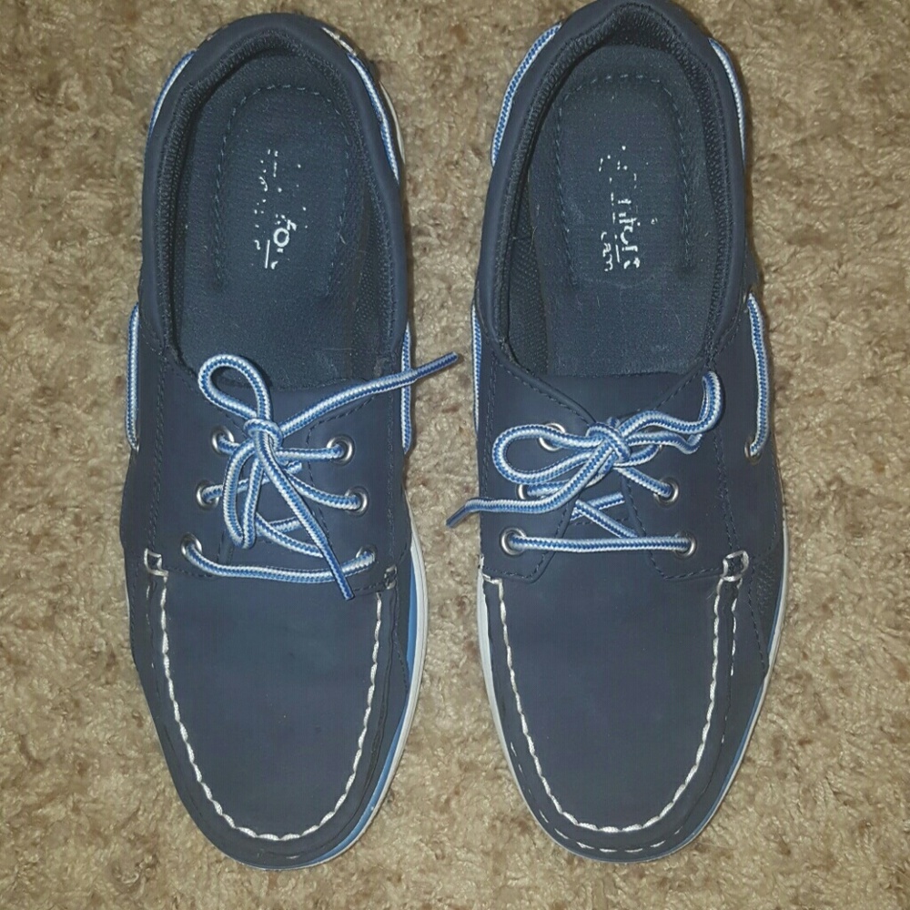 Dexter mens navy blue boat shoes