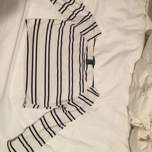 white striped crop top