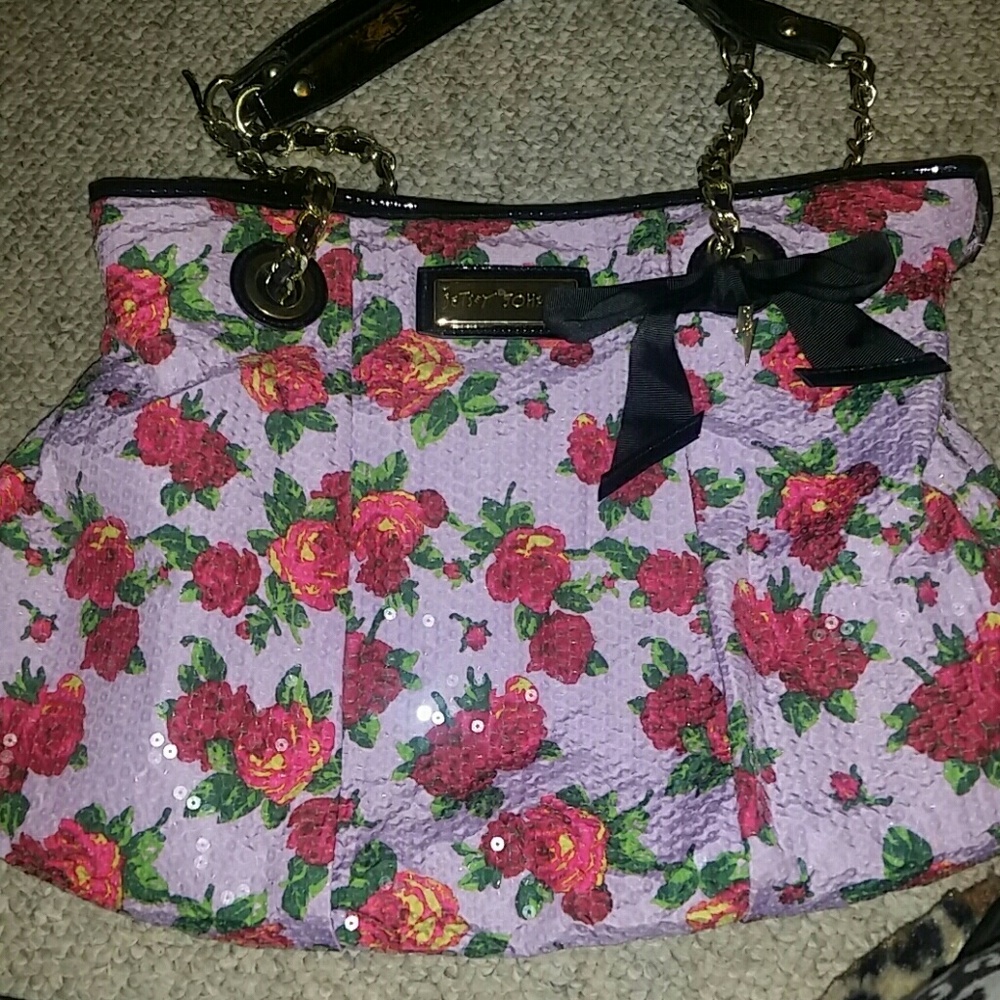 Purple sequin purse