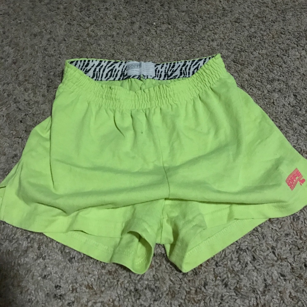 Soffe neon yellow shorts youth 12-14 (large)