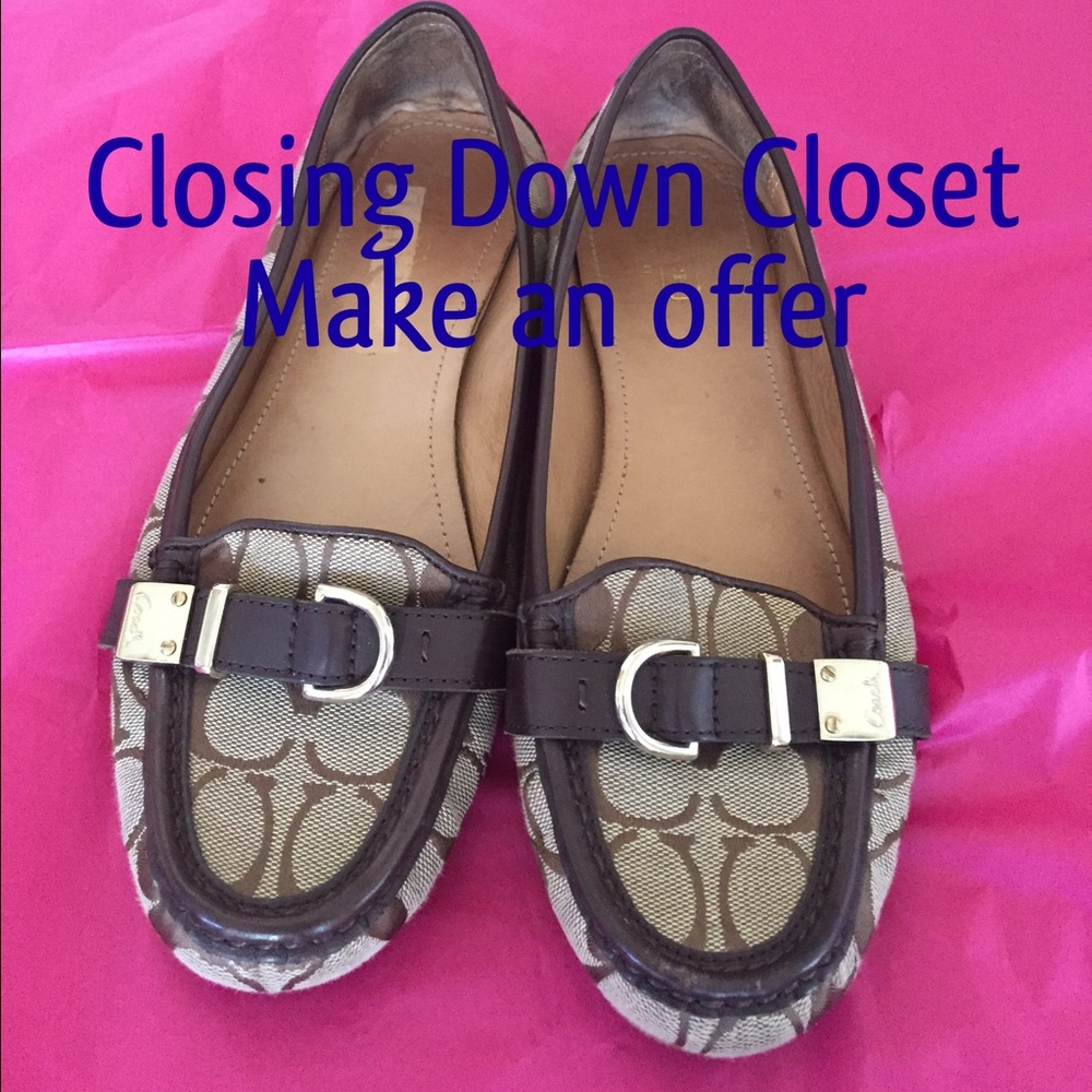 Coach Signature Print Flat shoes