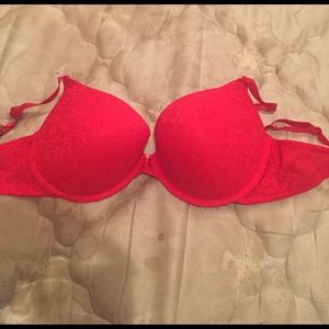 Exhilaration red lace bra!