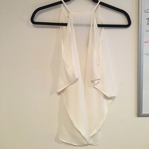 Express white sheer top