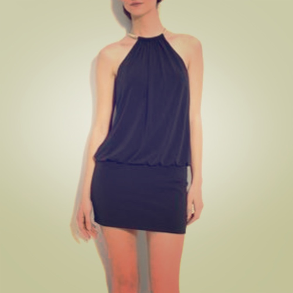 Laundry by Shelli Segal Short Halter Dress in Navy