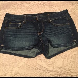 AE denim stretch shorts