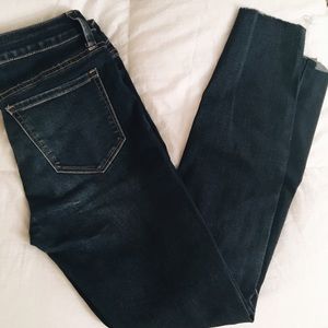 Dark Wash Distressed Skinny Jeans