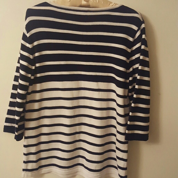 Ardi K Striped crew neck black and white top. L - Picture 6 of 6
