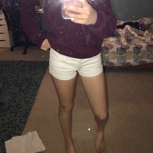 White Abercrombie shorts