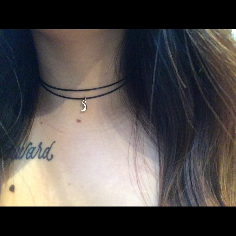 half moon choker necklace