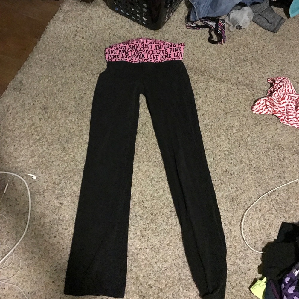Pink yoga pants