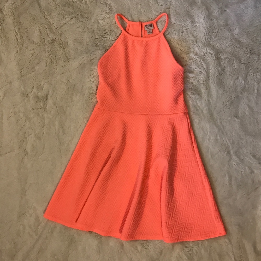 Bright peach dress