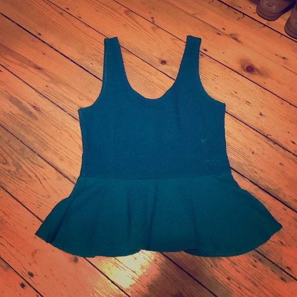 Anthropologie Tops - Bright Blue Anthropologie Peplum Top! 😋