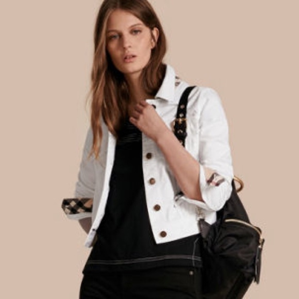 Burberry White Jean Jacket